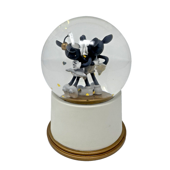 Disney Mickey & Minnie "When My Heart Found You, It Knew" Hallmark Snow Globe - Picture 5 of 12
